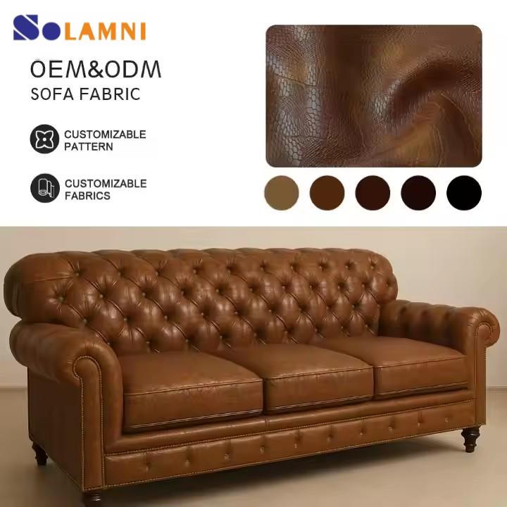 鳄鱼压纹PVC人造革面料