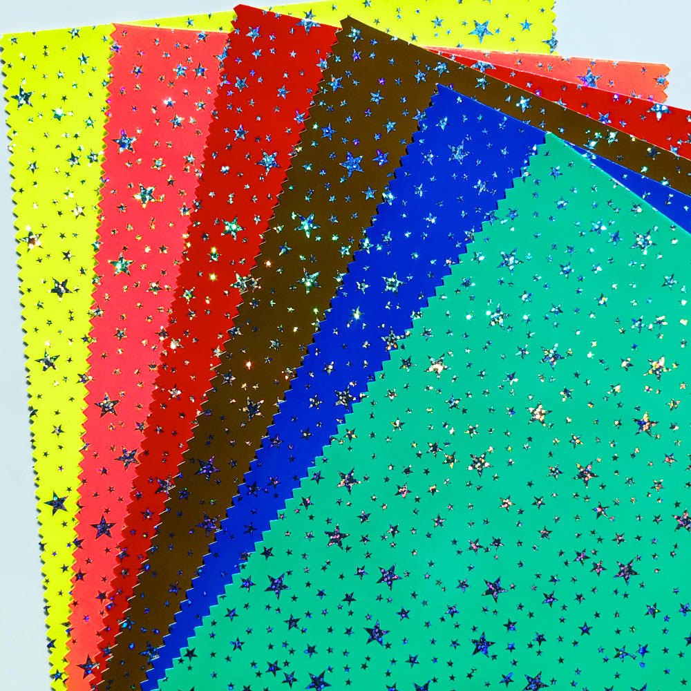 彩虹反光PVC漆皮