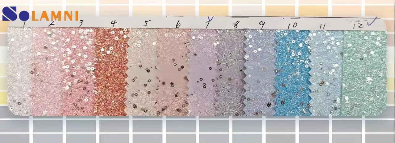 全息印花PU金葱皮革面料