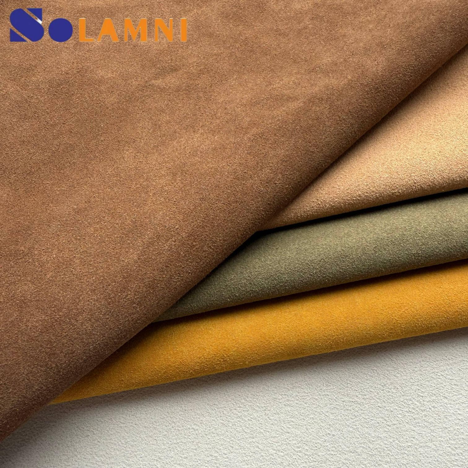 牛皮绒PU麂皮合成革 