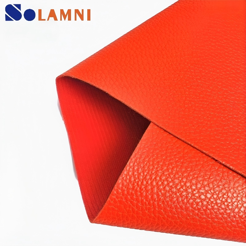 Cuero sint&eacute;tico PU con textura de lichi de primera calidad para zapatos y bolsos