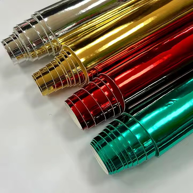 珠光金属皮革PU箔镜面人造革手提包面料