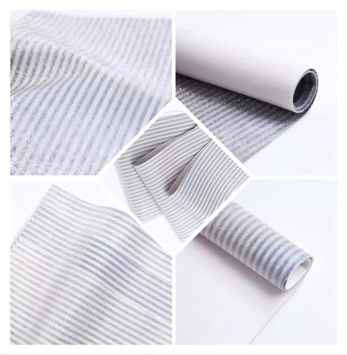 全新设计定制灰姑娘闪光面料编织闪光 PU 皮革用于女鞋制作