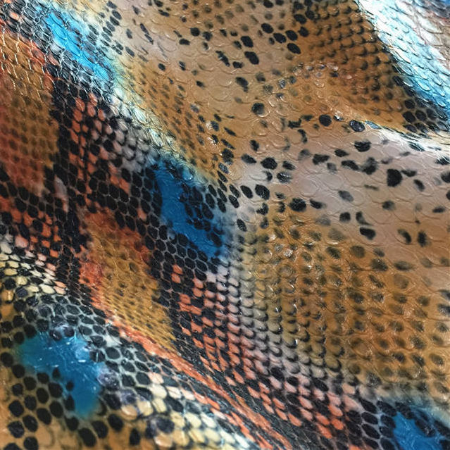 Luxury Feel PVC Leather na may Snake Skin Design