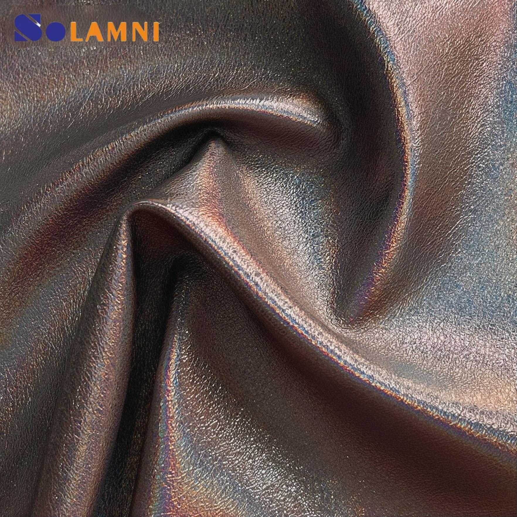 Metallic-Embossed PU Leather Para sa Mga Sapatos ng Babae