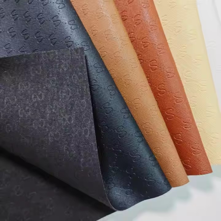 pakyawan Fashion Embossed PVC Artipisyal na Balat na Tela para sa Mga Sapatos ng Bag