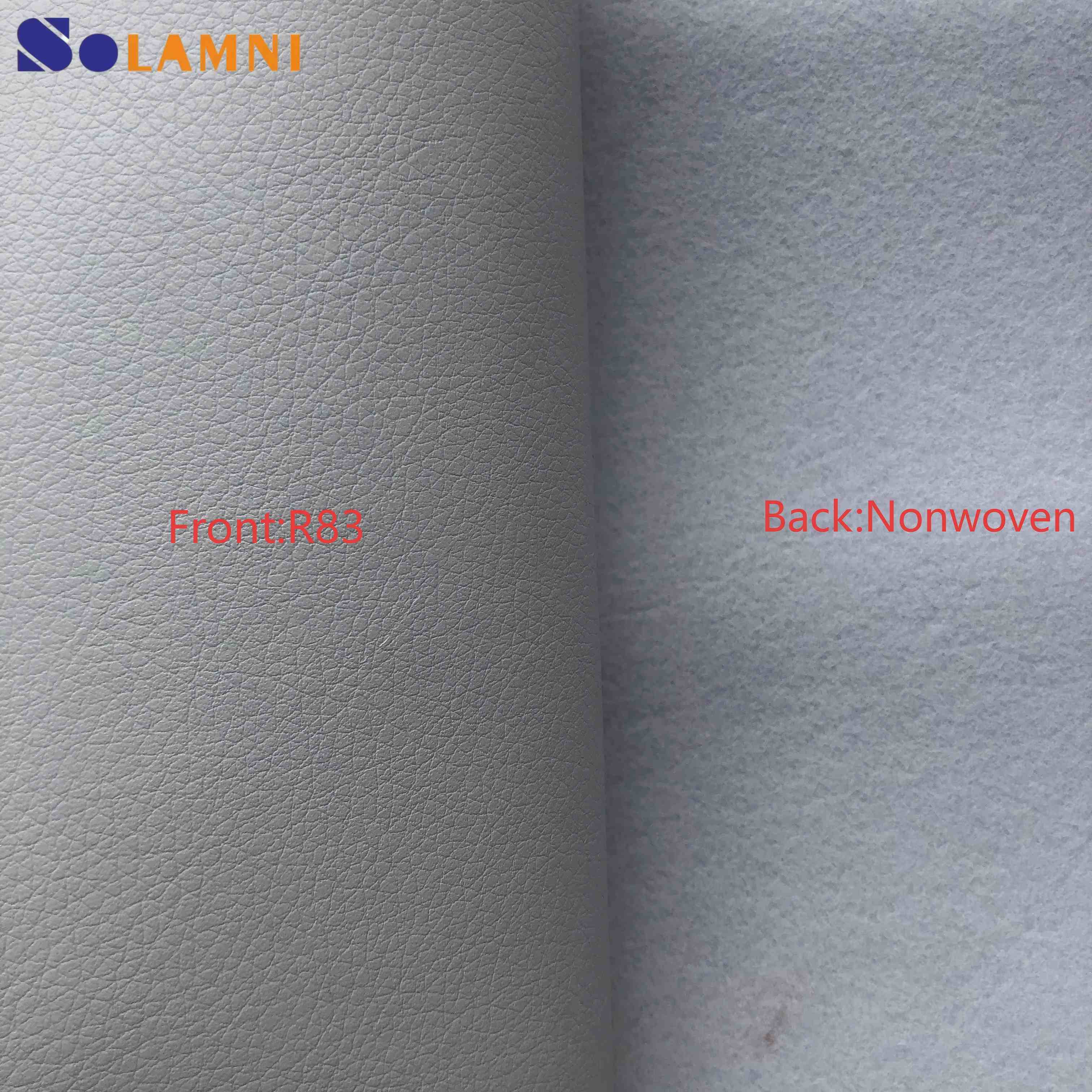  De-kalidad na R83 Textured PU Synthetic Leather Fabric