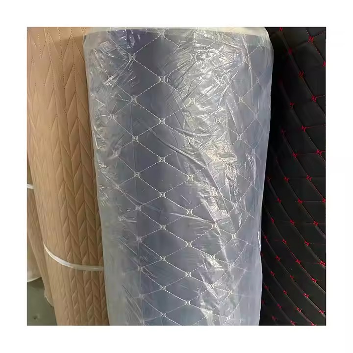 উচ্চ মানের এমব্রয়ডারি কুইল্টেড পিভিসি সিন্থেটিক লেদার কাস্টমাইজড কার ফ্লোর ম্যাট সিন্থেটিক লেদার রোল মেটেরিয়াল