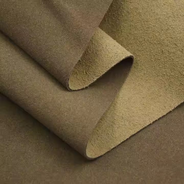 植绒人造PU牛绒面革面料