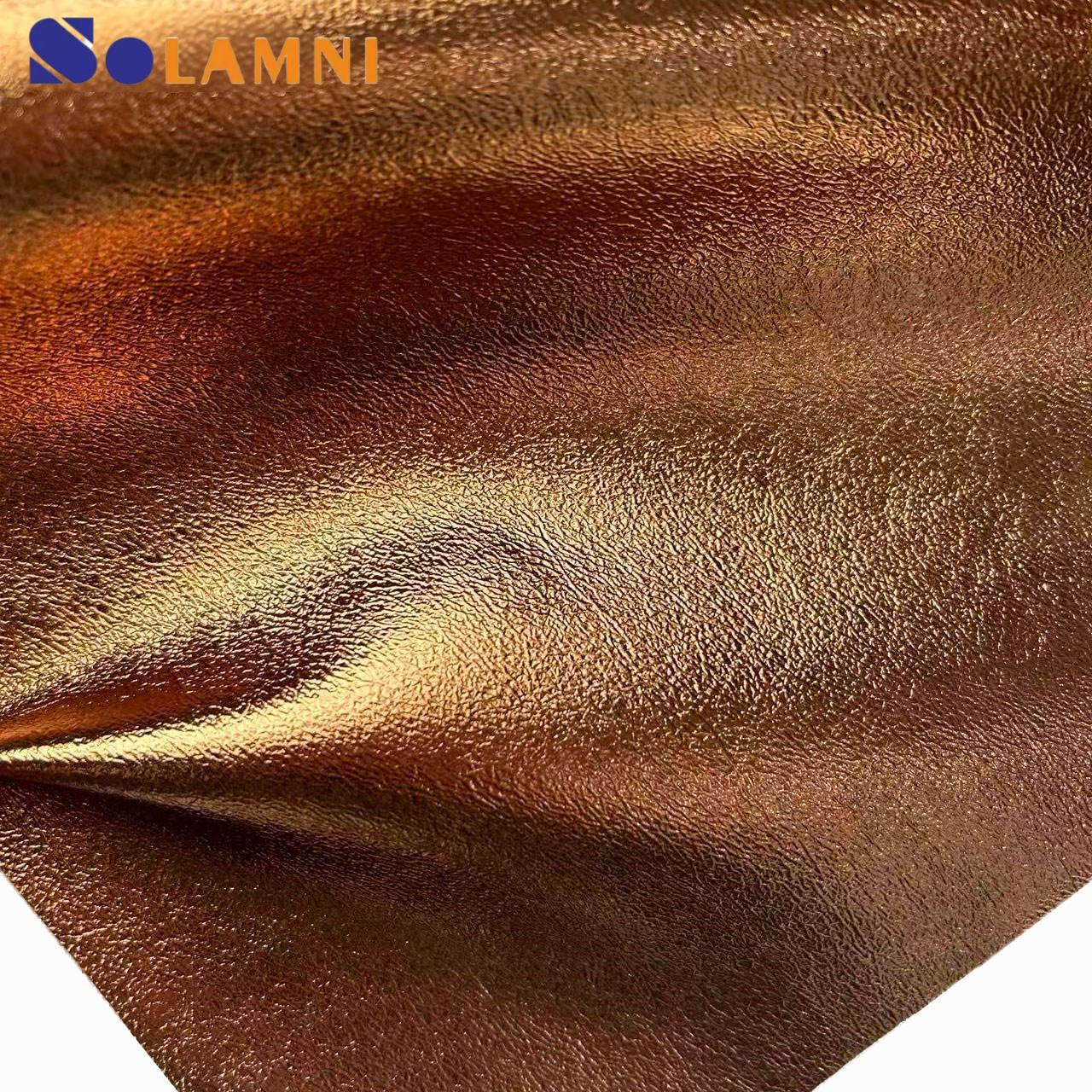 Metallic-Embossed PU Leather Para sa Mga Sapatos ng Babae