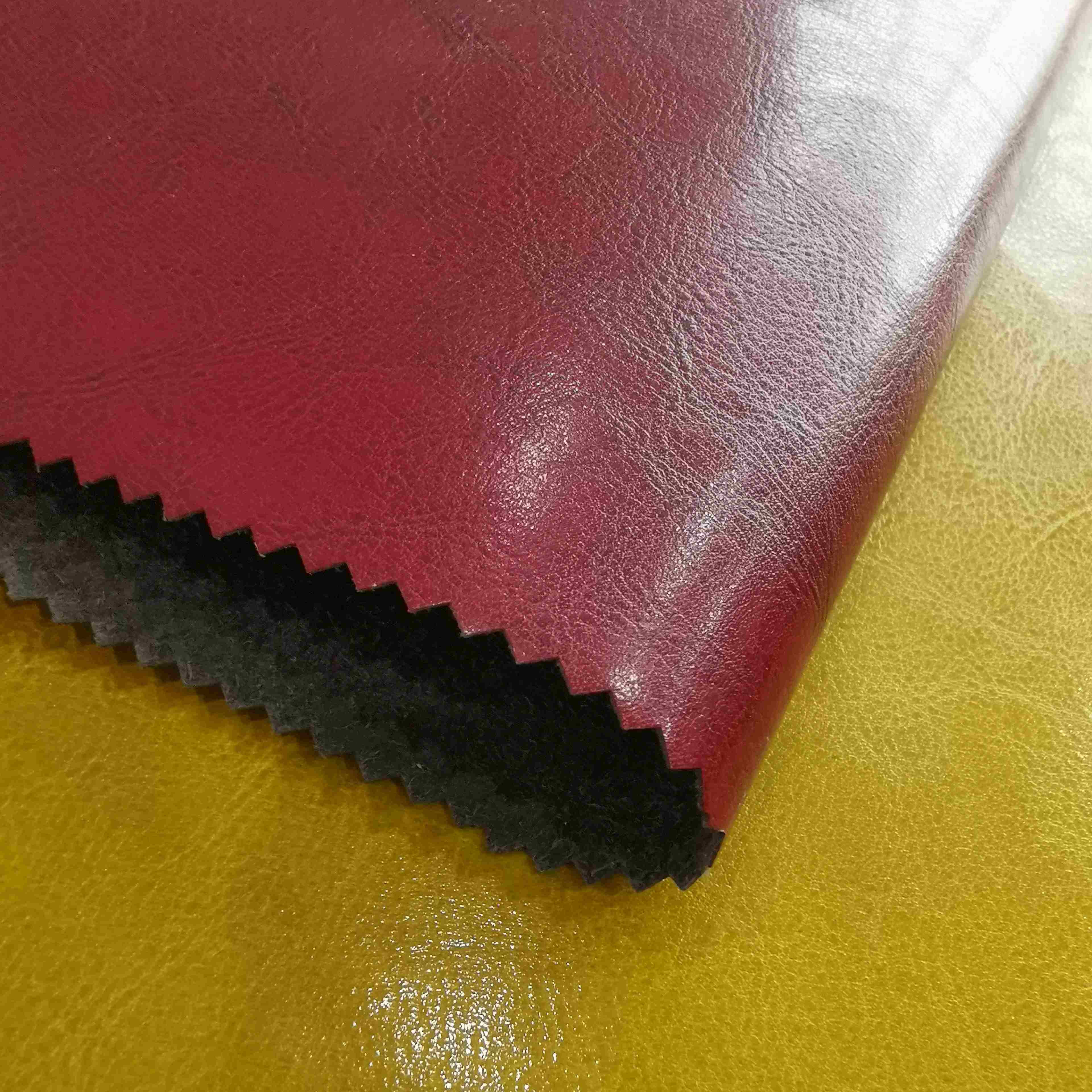 Microfiber PU Cetak Fashion Warna Ganda dengan Lapisan Kulit