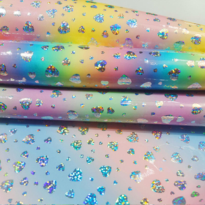 彩虹反光PVC漆皮