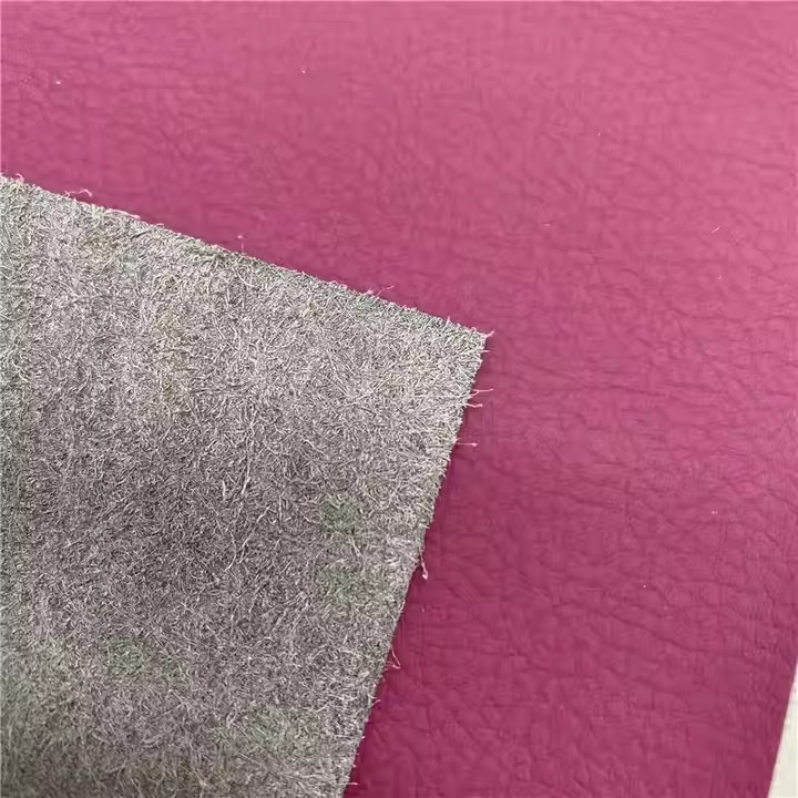 Gro&szlig;handel 1,2 mm Litschi-Muster Pu-Mikrofaser-Wildleder-Sofa-Autopolster-Kunstleder