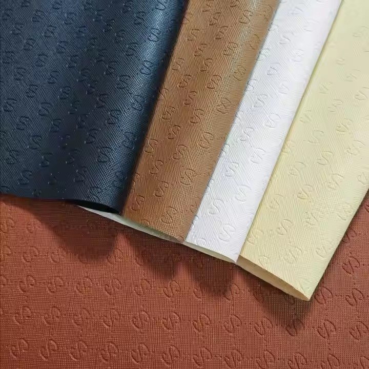pakyawan Fashion Embossed PVC Artipisyal na Balat na Tela para sa Mga Sapatos ng Bag