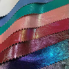 Vendita all'ingrosso grosso tessuto glitterato indumento in pelle sintetica sottile in pelle sintetica per giacca da abbigliamento