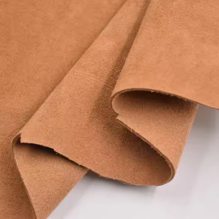 PU artifiziala flokatua Behi Suede larruzko ehuna