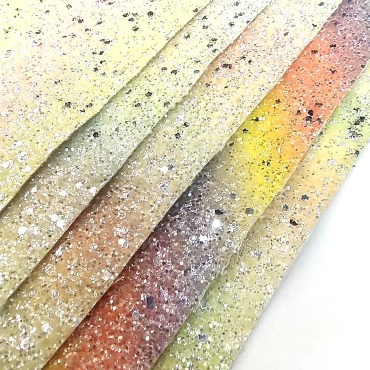 装饰性闪光 PU 工艺合成革