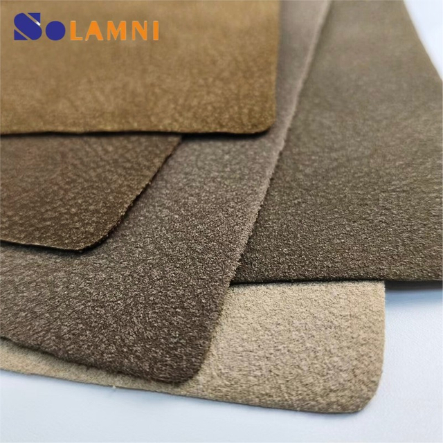 Kain Kulit Sintetis PU Nubuck Tahan Lama untuk Sepatu