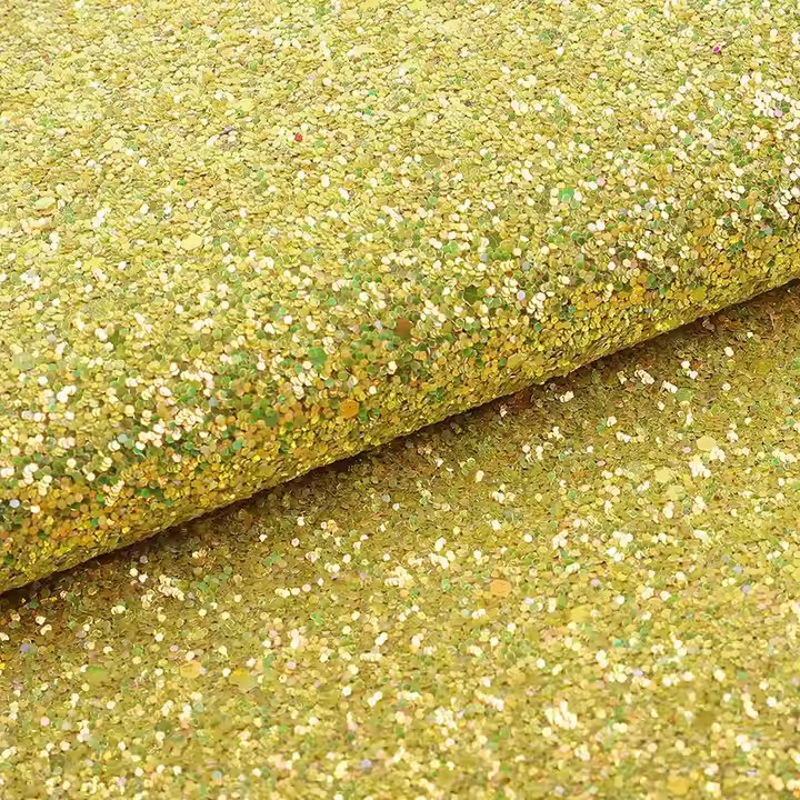 全新设计定制闪亮厚实网状合成闪光人造皮革面料床单用于鞋包