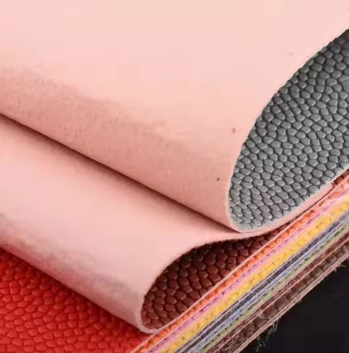 1.5毫米防水PU合成皮革球印花防滑点状图案防霉篮球皮革无纺材料