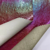 Vendita all'ingrosso grosso tessuto glitterato indumento in pelle sintetica sottile in pelle sintetica per giacca da abbigliamento