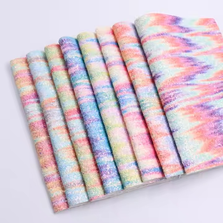 合成革鞋材中彩色小闪光皮革面料