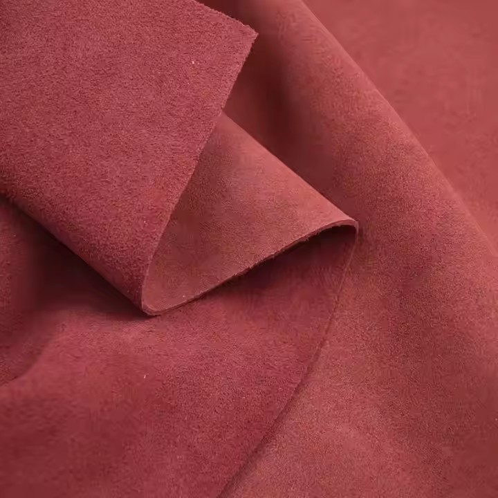 PU artifiziala flokatua Behi Suede larruzko ehuna