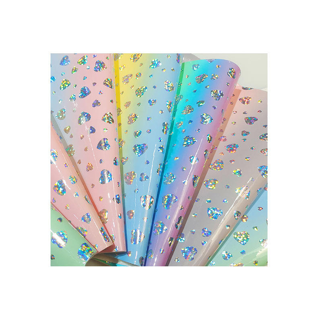 彩虹反光PVC漆皮