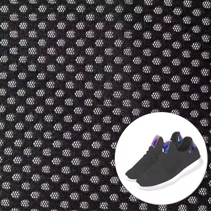 100% Poliester Kain Tenun Mesh Kain Spacer Kain Mesh udara 3d yang bernapas