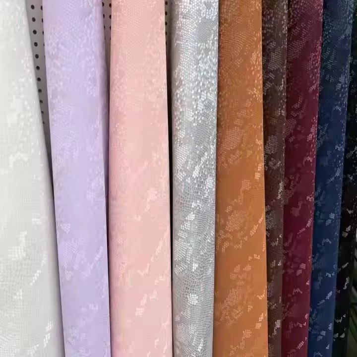 2025年蛇动物设计PU皮革面料PU合成革时尚鞋用