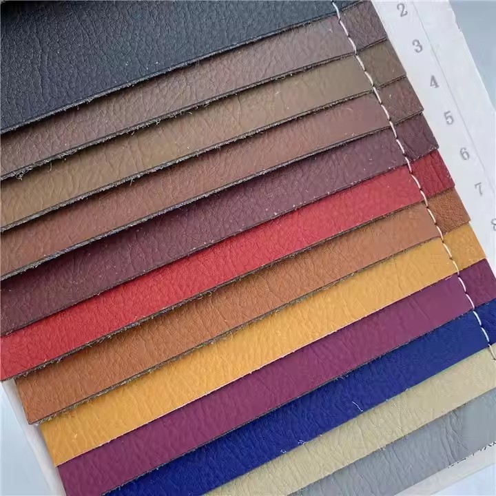 Gro&szlig;handel 1,2 mm Litschi-Muster Pu-Mikrofaser-Wildleder-Sofa-Autopolster-Kunstleder