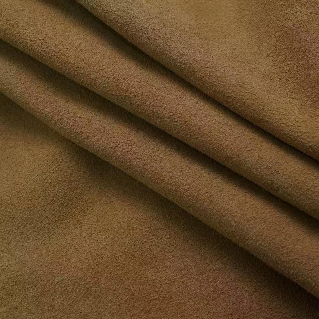 साबर नकली चमड़ा झुंड कपड़ा