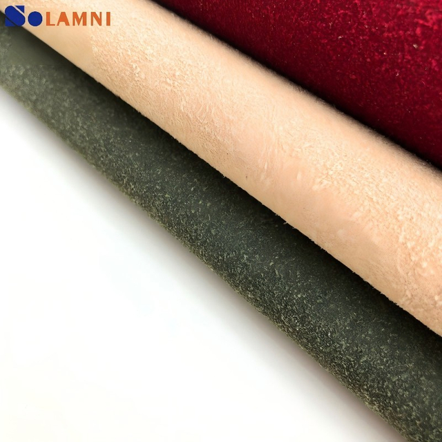 Premium Flock-Backed Cowhide Leather na may IC Coating