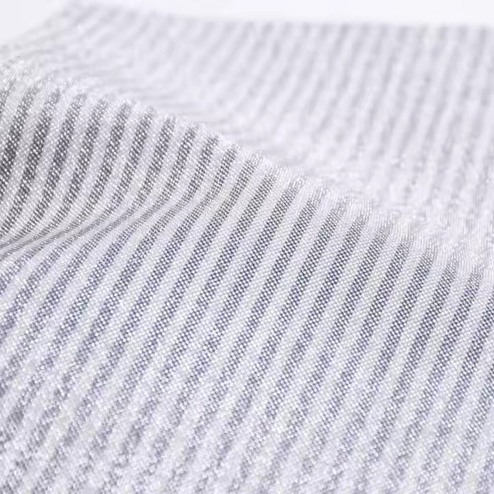 全新设计定制灰姑娘闪光面料编织闪光 PU 皮革用于女鞋制作